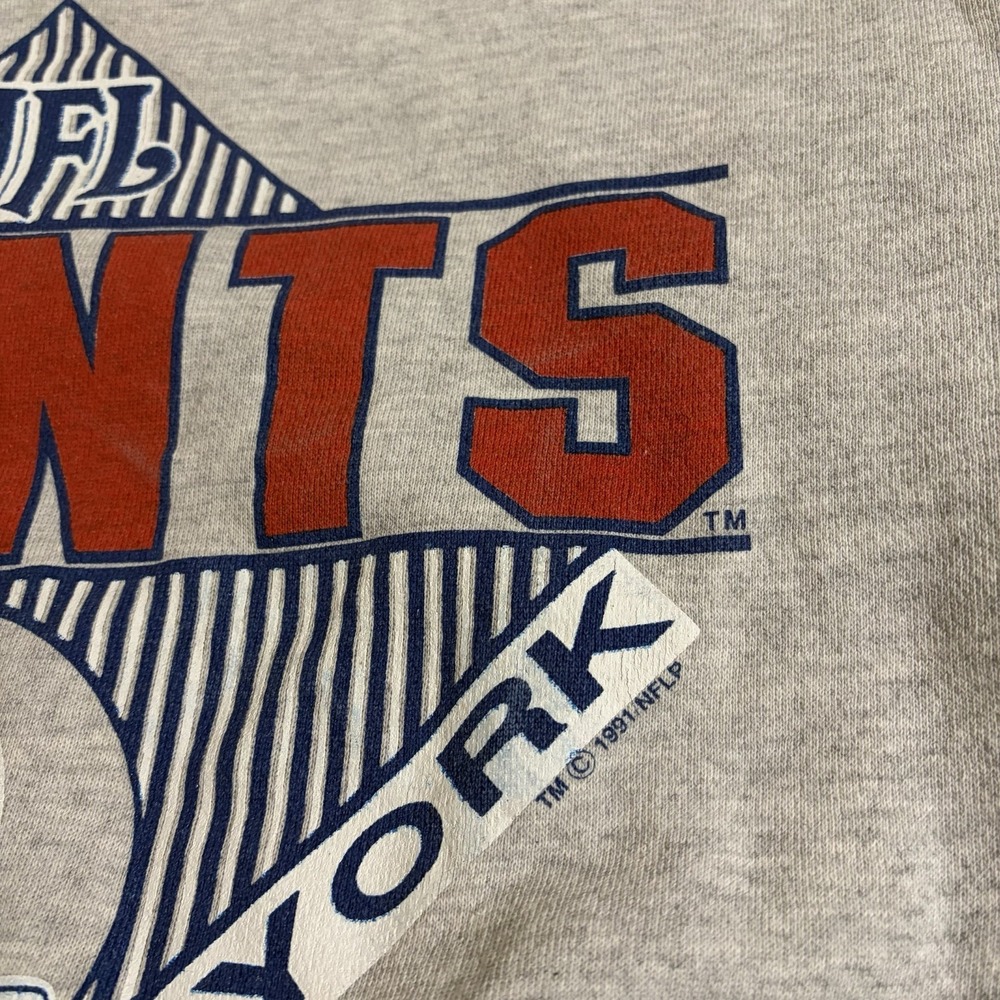 Vintage Logo 7 NY Giants Distressed Crewneck Gray Size XL 1991 New York Football - Picture 4 of 7